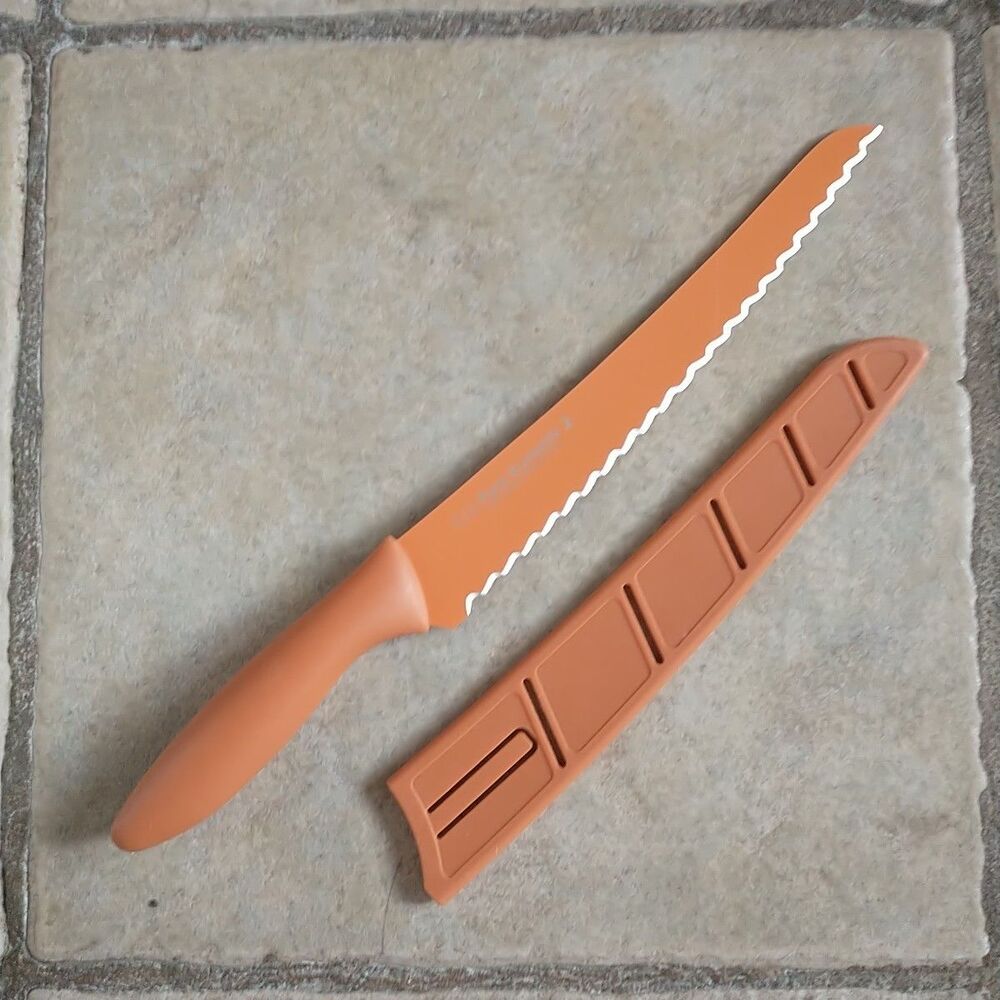 KAI Pure Komachi 2 Bread Knife w/ Cover High Carbon Steel Orange 8" Blade